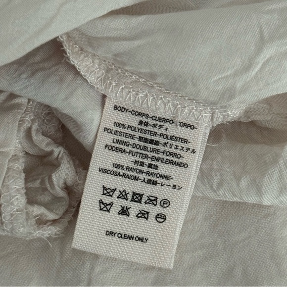 Free People Womens Cream Embroidered Mini Dress Boho Cap Sleeve Mesh M Romantic - Picture 7 of 9